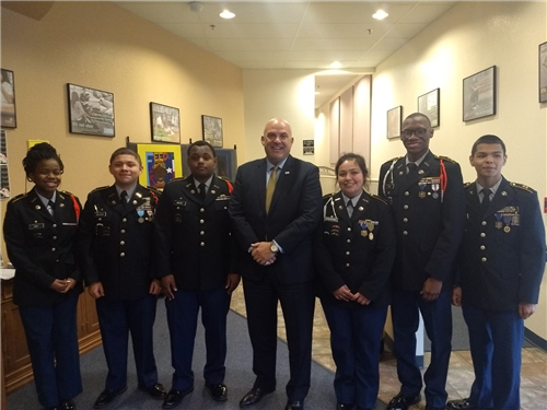 JROTC and FWISD Superintendent 